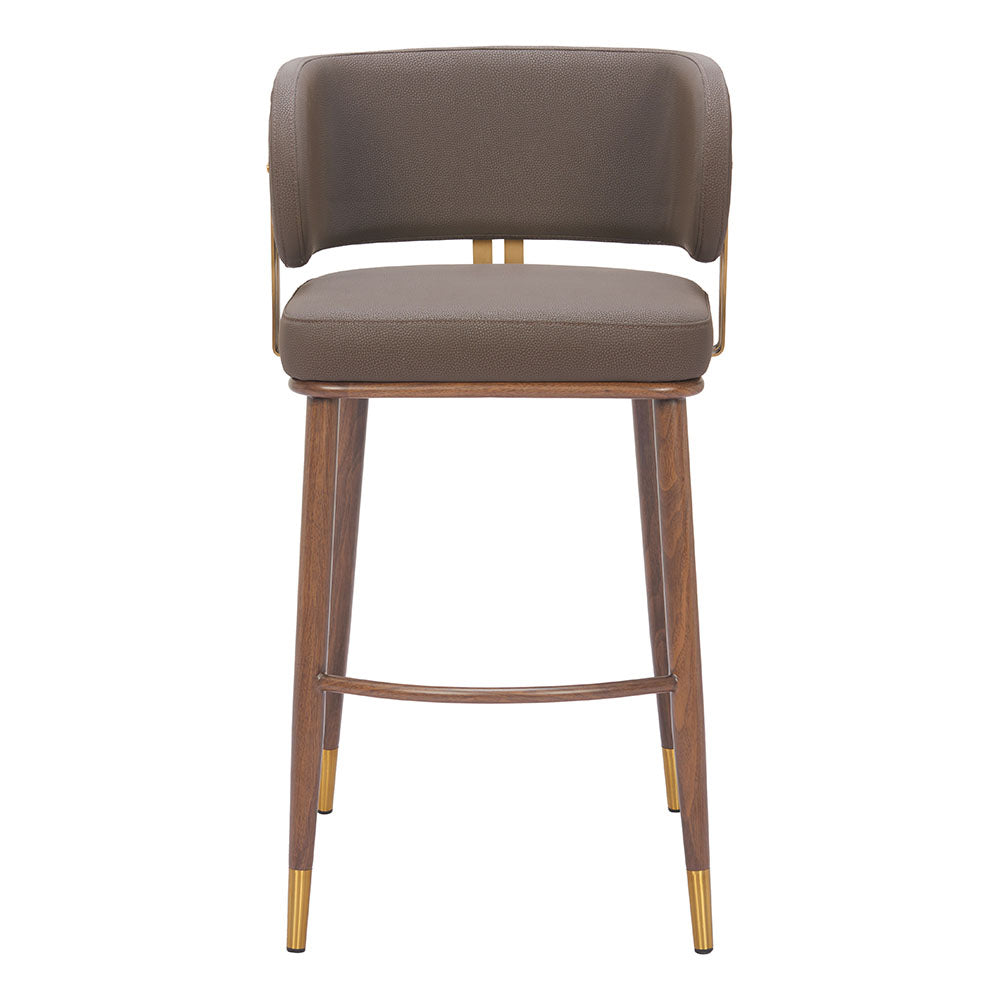 BREW BARSTOOL BROWN & WALNUT