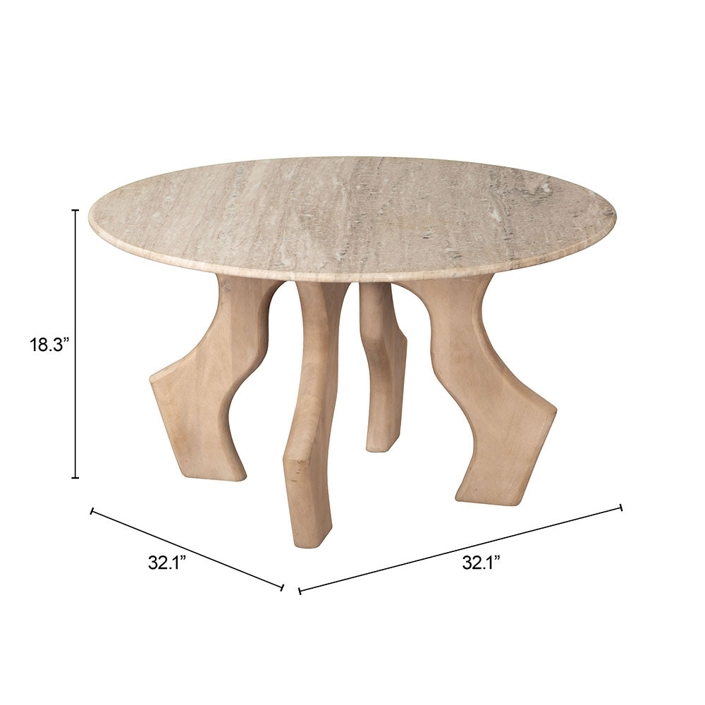 EDA COFFEE TABLE WHITE & NATURAL