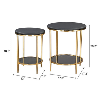 KOPER COFFEE TABLE SET BLACK