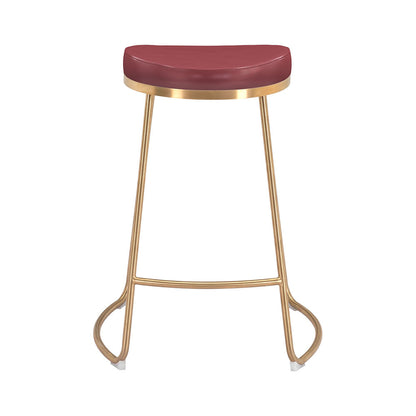 BREE COUNTER STOOL BURGUNDY & GOLD