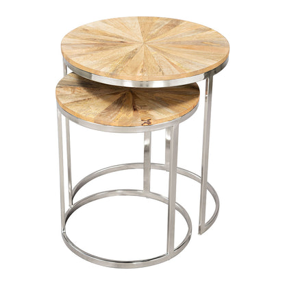 BARI NESTING TABLE SET NATURAL