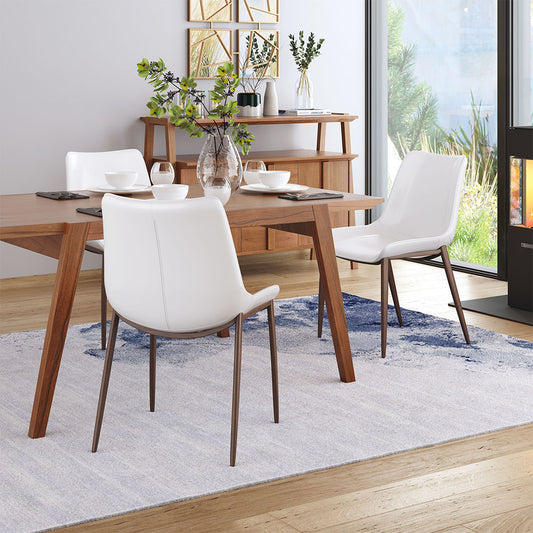 MAGNUS DINING CHAIR WHITE & WALNUT