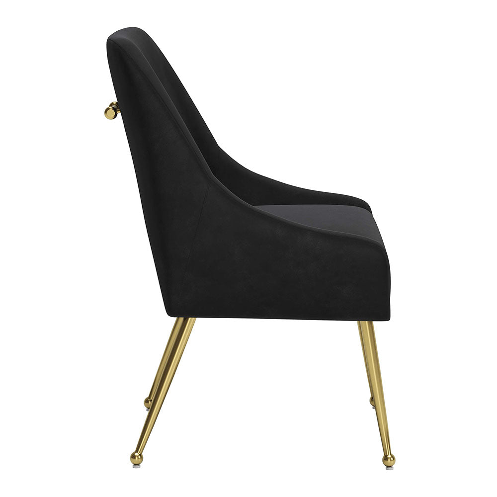MAXINE DINING CHAIR BLACK & GOLD