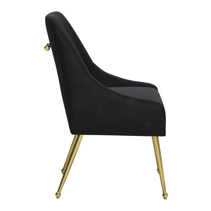MAXINE DINING CHAIR BLACK & GOLD