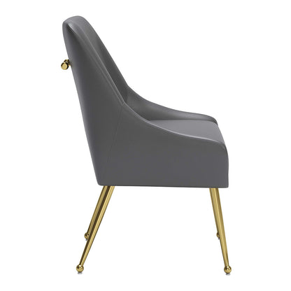 MAXINE DINING CHAIR GRAY & GOLD