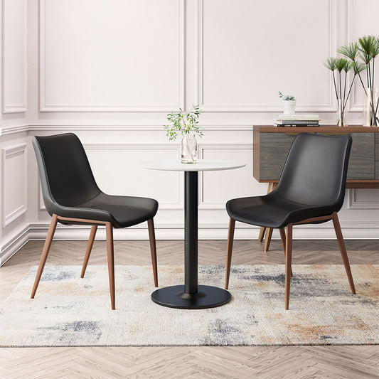 MAGNUS DINING CHAIR BLACK & WALNUT