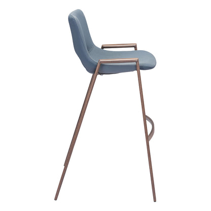 DESI BARSTOOL AZURE GRAY & WALNUT