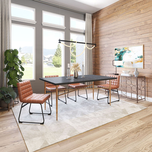 NIDA DINING TABLE BLACK & BRONZE