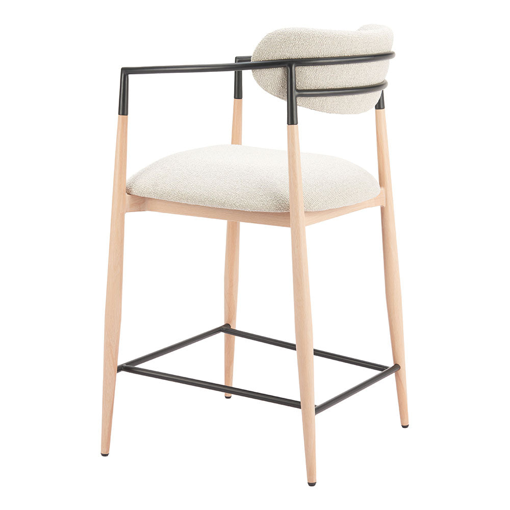 EQUINOX COUNTER STOOL OYSTER GRAY & NATURAL