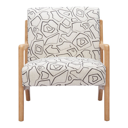 RUNA ACCENT CHAIR BEIGE & NATURAL