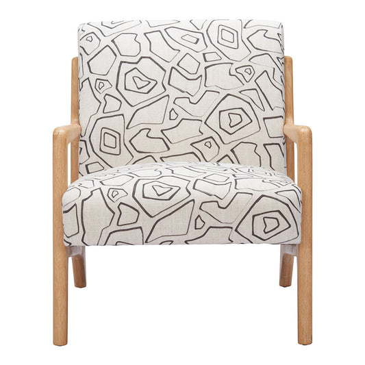 RUNA ACCENT CHAIR BEIGE & NATURAL