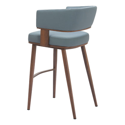 POISE BARSTOOL AZURE GRAY & WALNUT