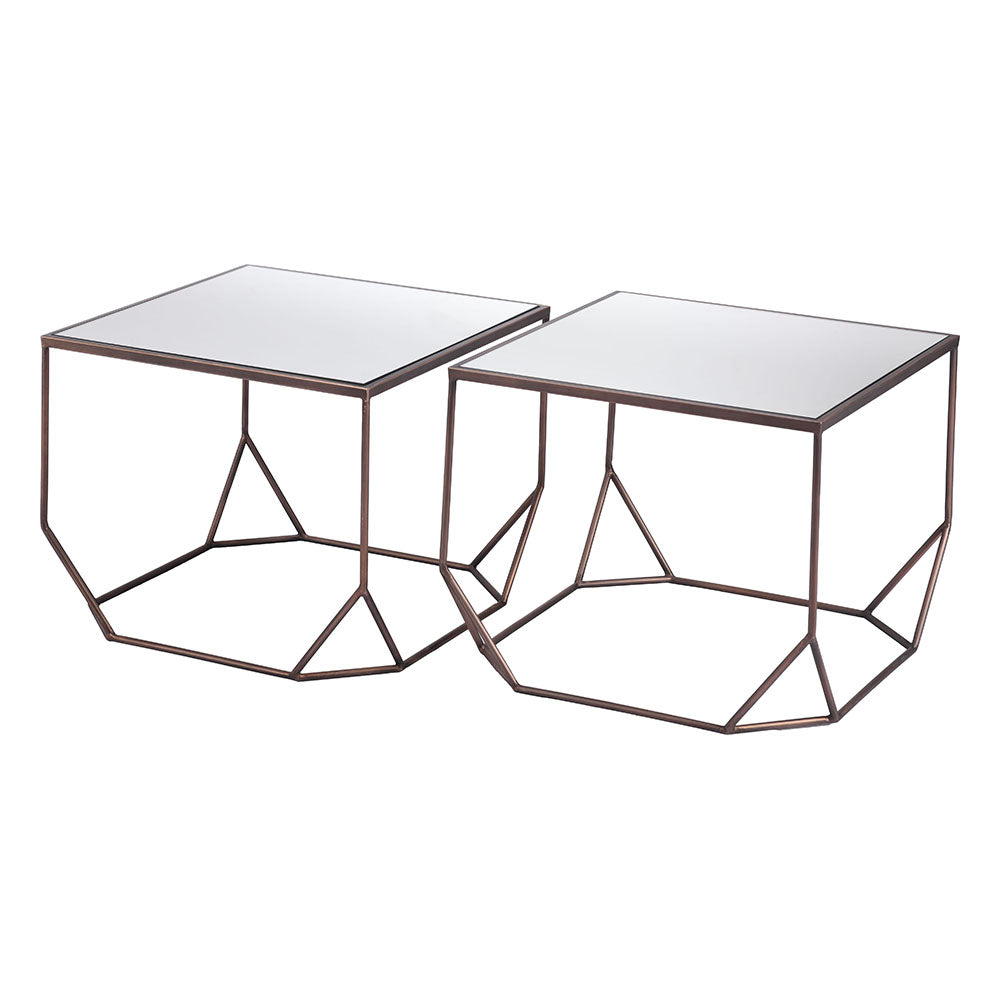 ARZON COFFEE TABLE SET BRONZE