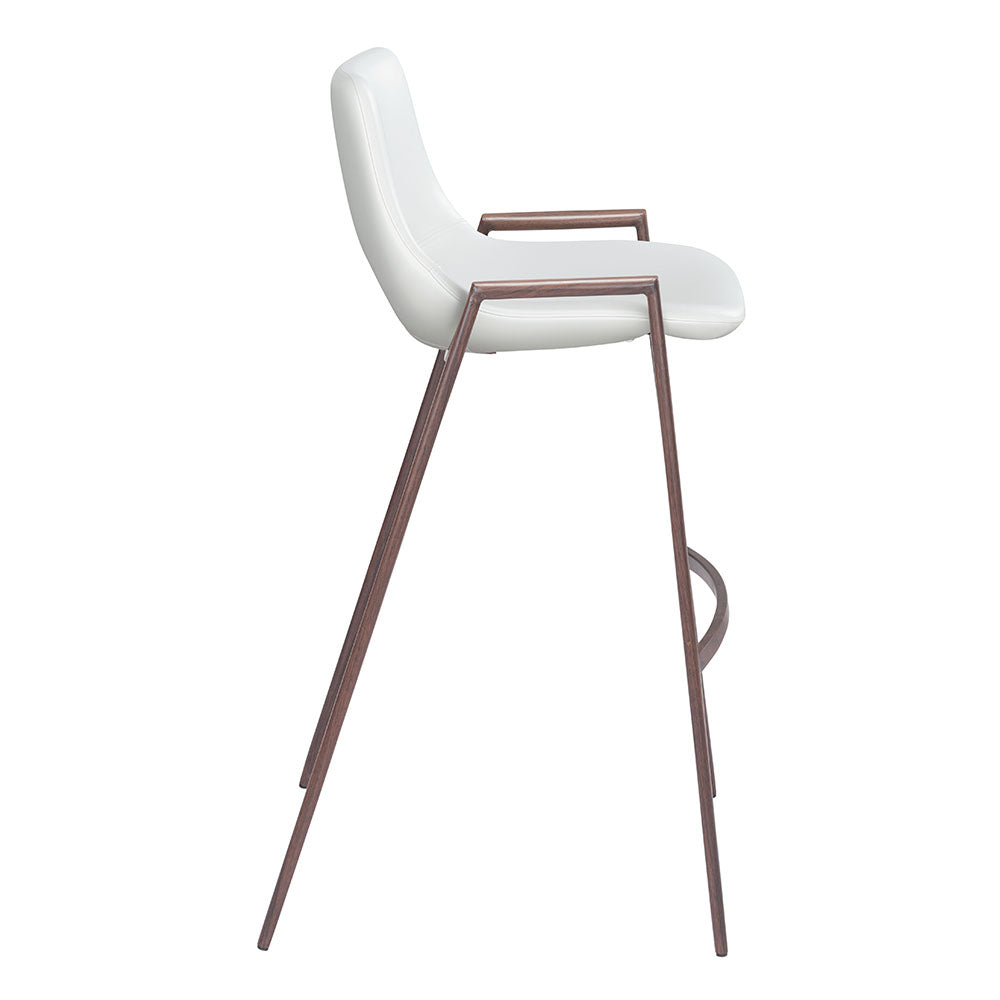 DESI BARSTOOL WHITE & WALNUT