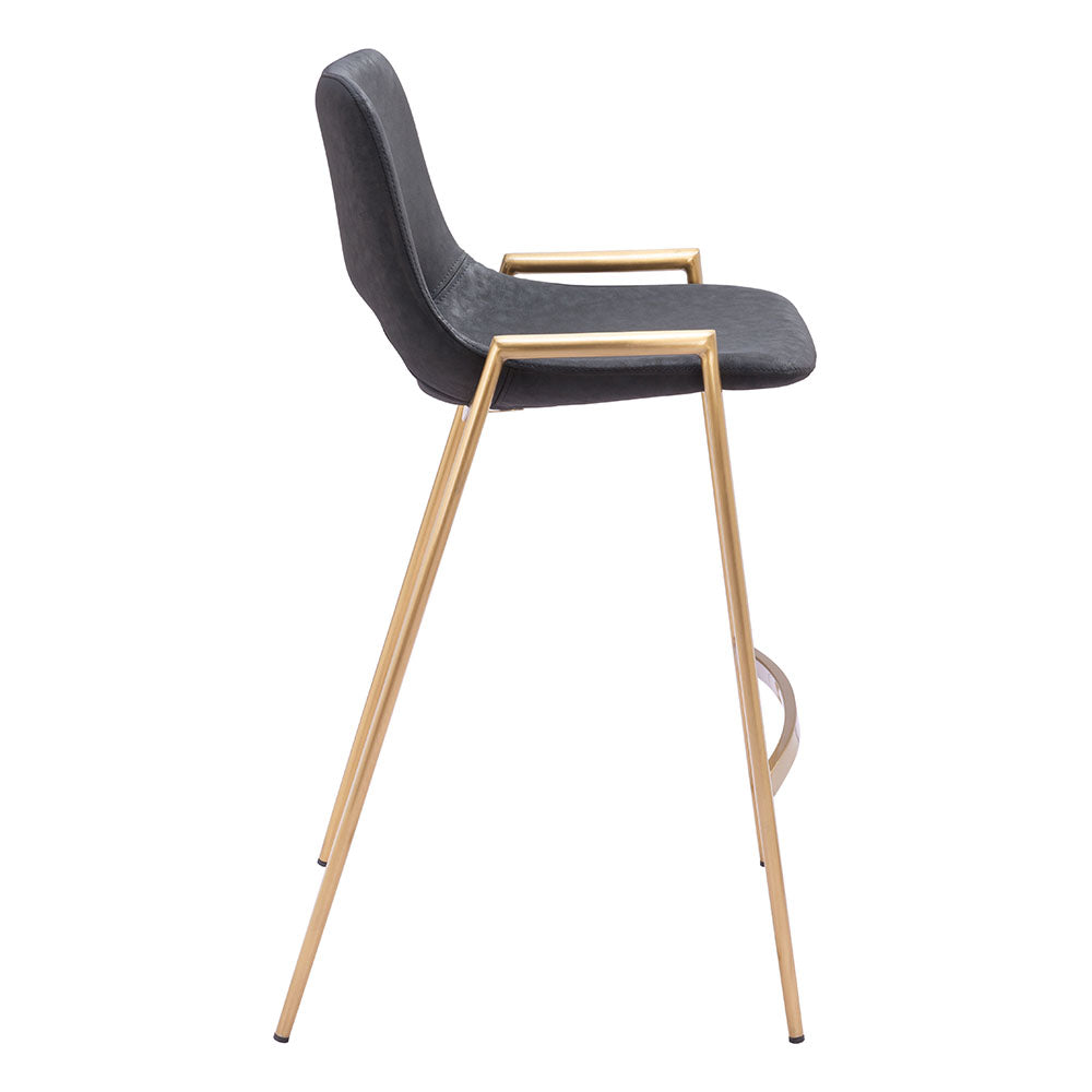 DESI COUNTER STOOL BLACK & GOLD