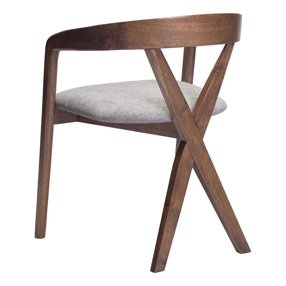 CAIRO DINING CHAIR DOVE GRAY & WALNUT