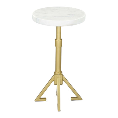 MAURICE SIDE TABLE WHITE & GOLD