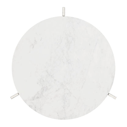 BARMAS SIDE TABLE WHITE & SILVER