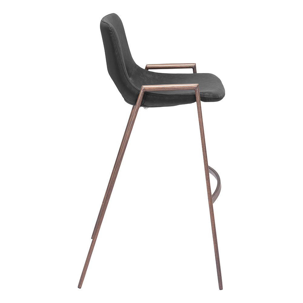 DESI BARSTOOL BLACK & WALNUT