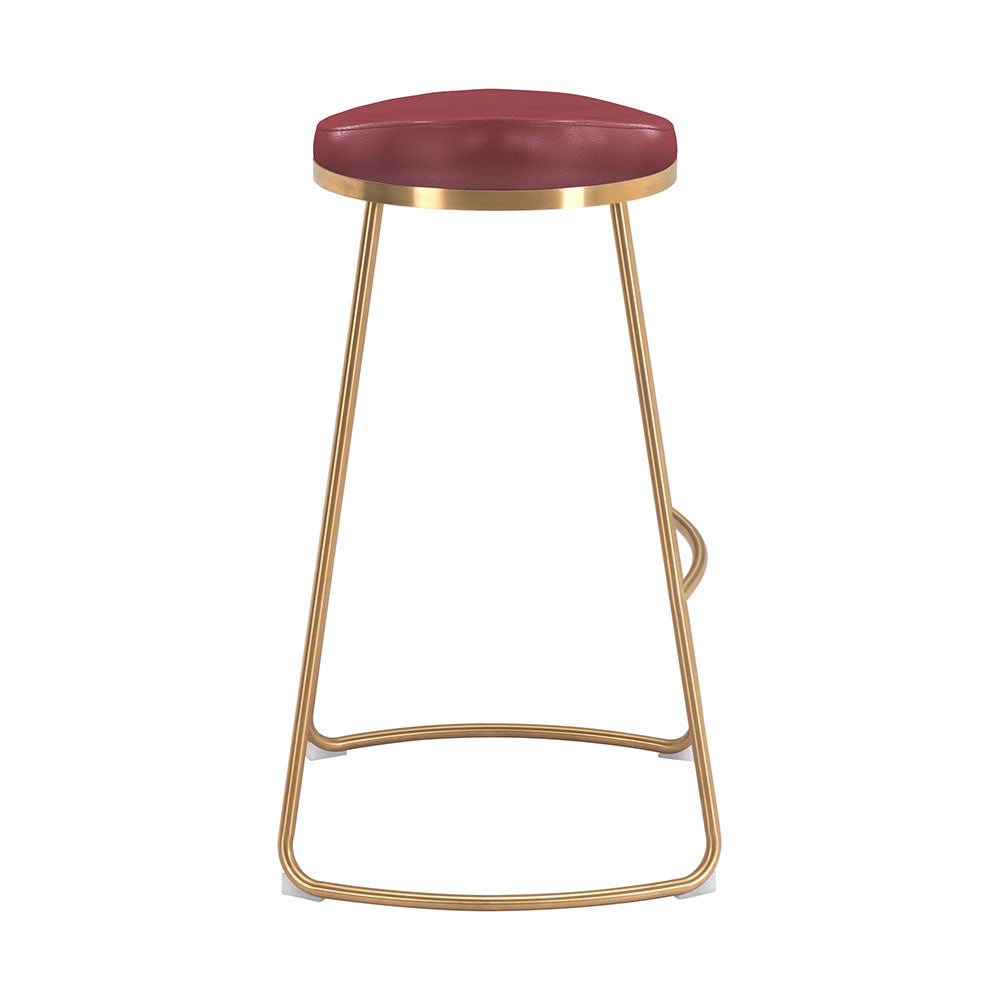 BREE BARSTOOL BURGUNDY & GOLD