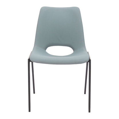 DESI ARMLESS DINING CHAIR AZURE GRAY
