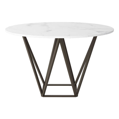 TINTERN DINING TABLE WHITE & ANTIQUE BRONZE