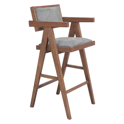 DELHI BARSTOOL GRAY & WALNUT