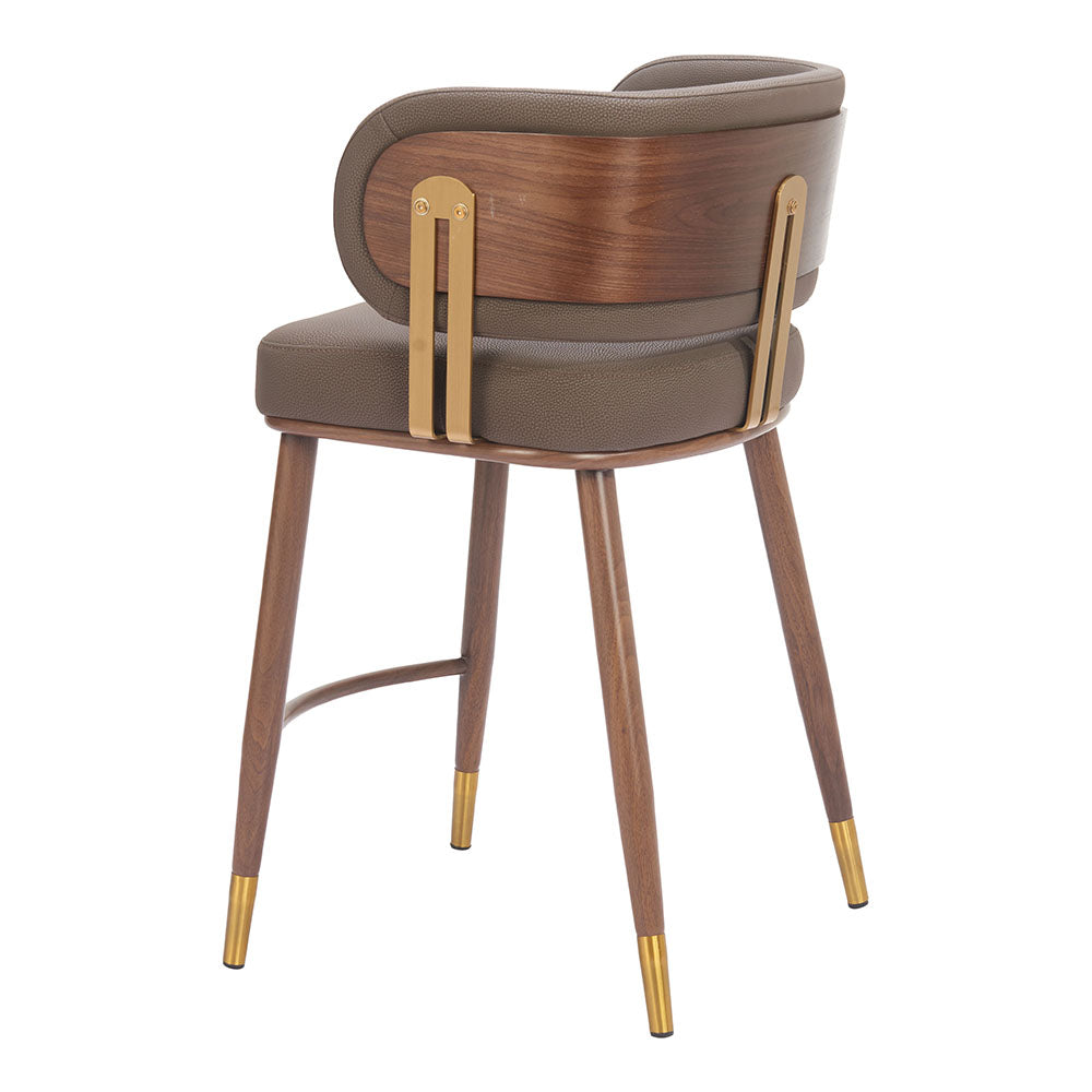 BREW COUNTER STOOL BROWN & WALNUT