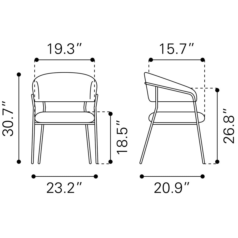 JOSEPHINE DINING CHAIR CREAM