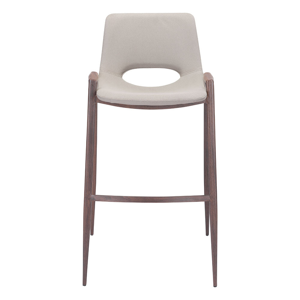 DESI BARSTOOL BEIGE & WALNUT