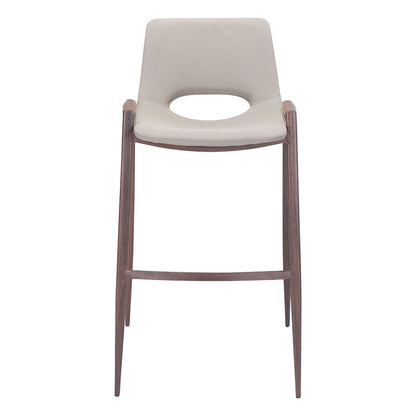 DESI BARSTOOL BEIGE & WALNUT