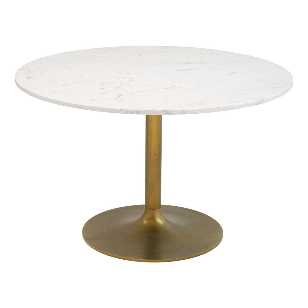 ITHACA DINING TABLE WHITE & GOLD