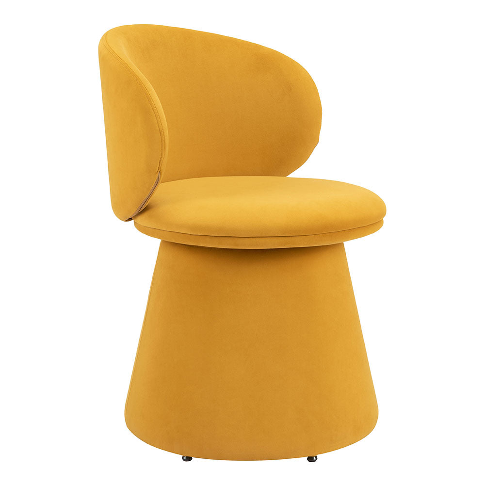 OBLIC SWIVEL DINING CHAIR ORANGE