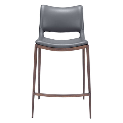 ACE COUNTER STOOL DARK GRAY & WALNUT