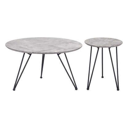 KERRIS COFFEE TABLE SET GRAY & BLACK