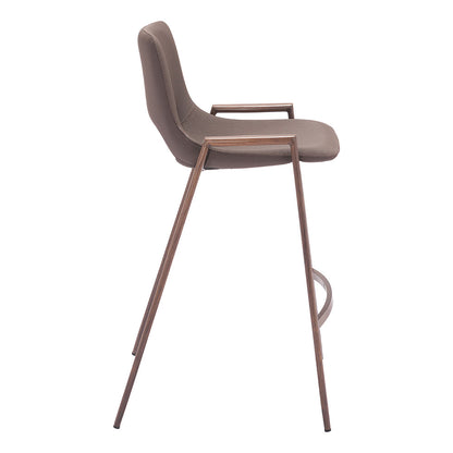 DESI COUNTER STOOL BROWN & WALNUT