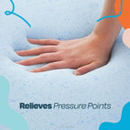 Oaklyn & Co. Blue Mist 2-Inch Cooling Memory Foam Topper