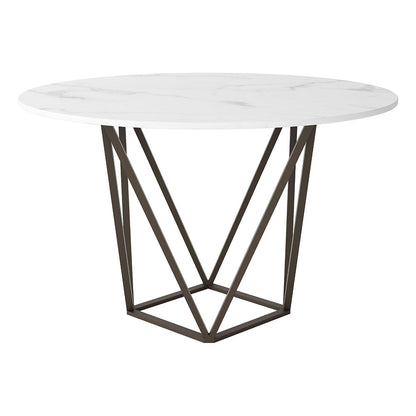 TINTERN DINING TABLE WHITE & ANTIQUE BRONZE