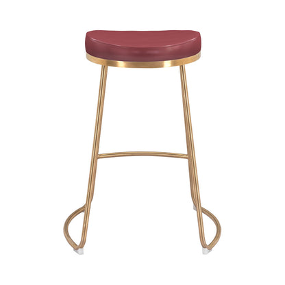 BREE COUNTER STOOL BURGUNDY & GOLD