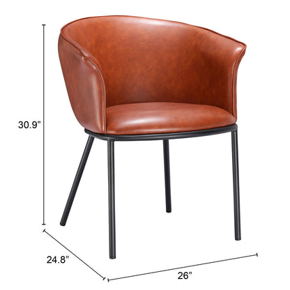 GARSTON DINING CHAIR BROWN