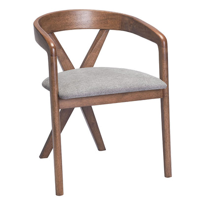 CAIRO DINING CHAIR DOVE GRAY & WALNUT
