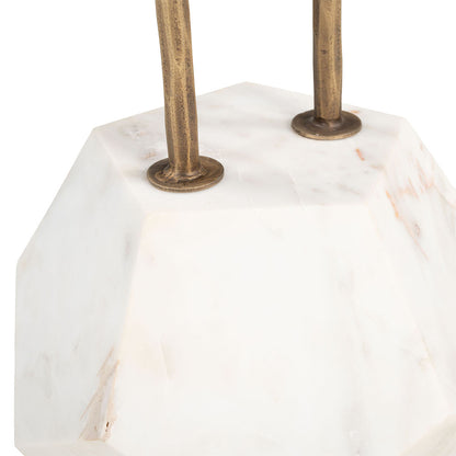 ANTEN SIDE TABLE BRASS & WHITE