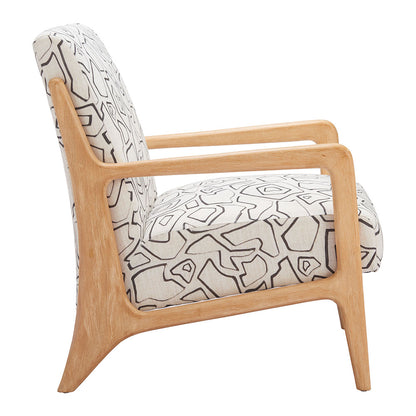 RUNA ACCENT CHAIR BEIGE & NATURAL