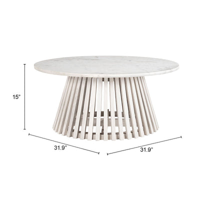 MAZARA COFFEE TABLE WHITE & WHITEWASHED