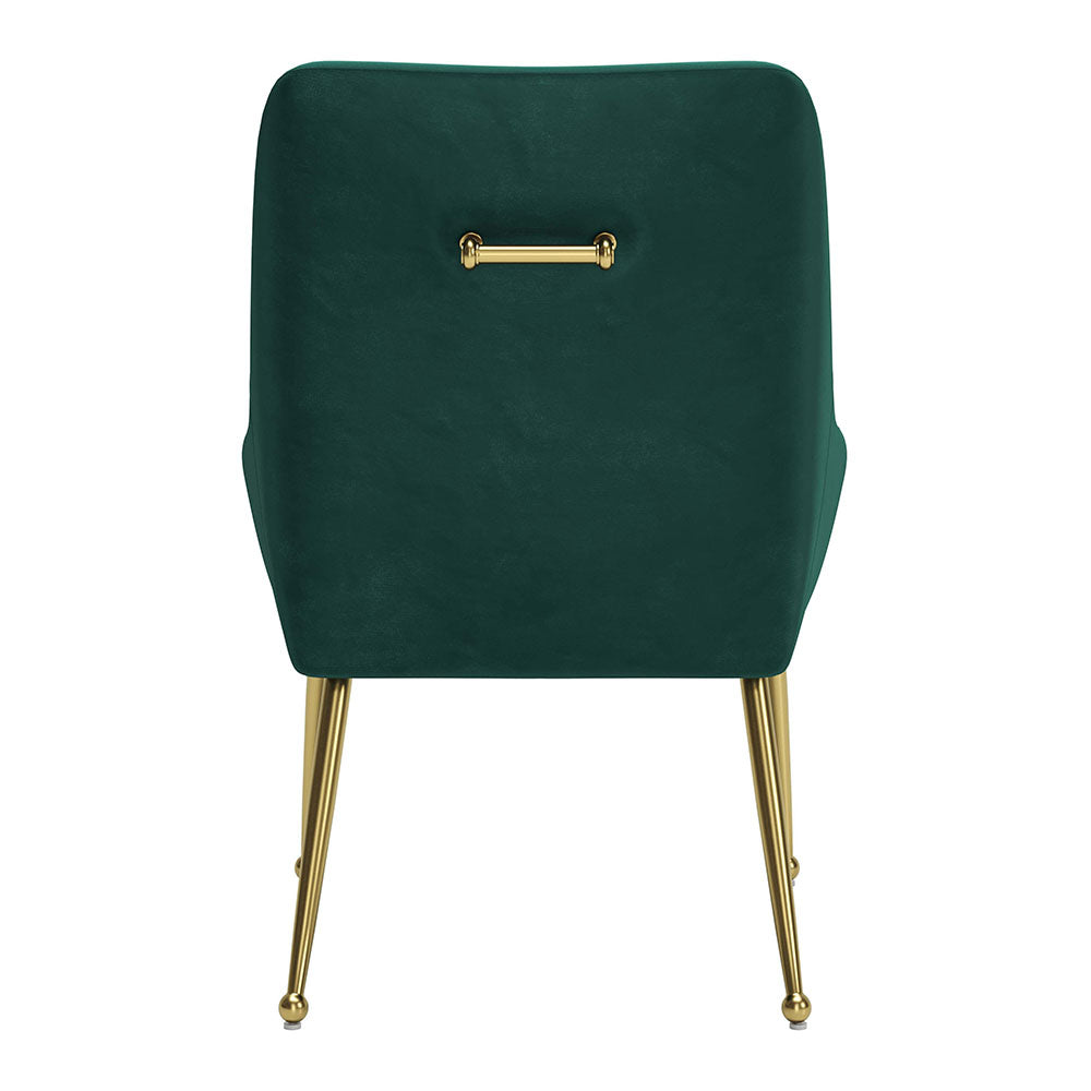 MAXINE DINING CHAIR GREEN & GOLD