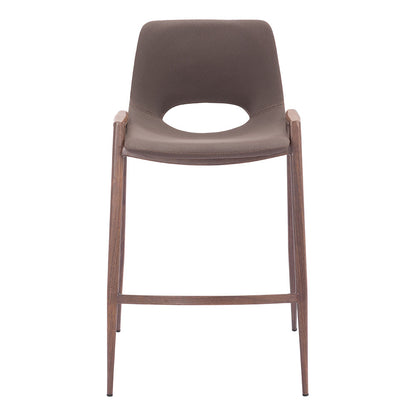 DESI COUNTER STOOL BROWN & WALNUT