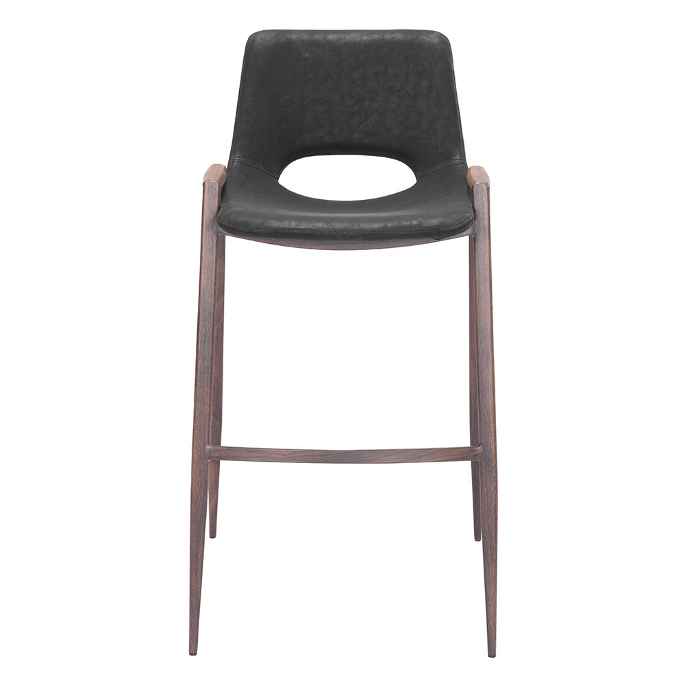 DESI BARSTOOL BLACK & WALNUT