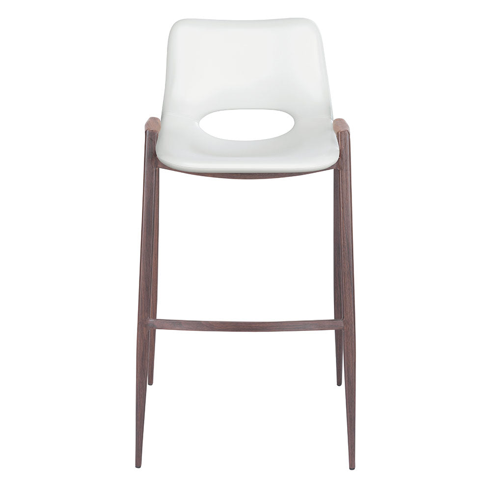 DESI BARSTOOL WHITE & WALNUT