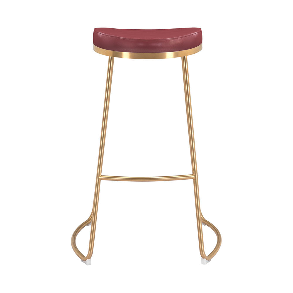 BREE BARSTOOL BURGUNDY & GOLD