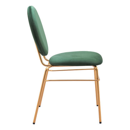 ODESSA DINING CHAIR GREEN & GOLD